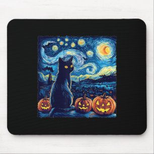 Cat Starry Night Van Gogh Cat For Cat Lover Cat Da Mouse Mat