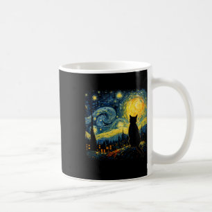 Cat Starry Night Van Gogh Cat For Cat Lover Cat Mo Coffee Mug