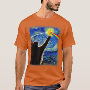Cat Starry Night Van Gogh Cat Gifts Cat Lover Cat T-Shirt