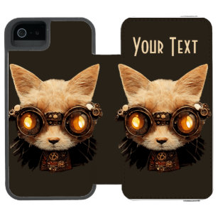 Cat Steampunk Gothic Retro Kitty Portrait Incipio Watson™ iPhone 5 Wallet Case
