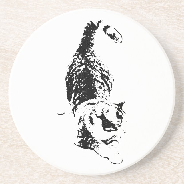 Cat Steps Through Fall Shadows Coaster (Front)