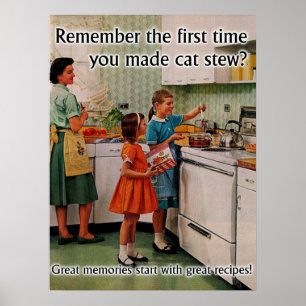 Cat Stew Funny Poster Print Humour