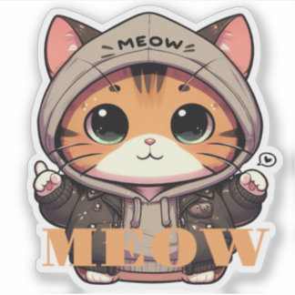 Cat sticker "Meow"