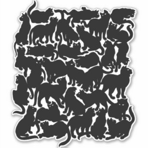 Cat Stickers Personalised Black Cat Decals Sticker