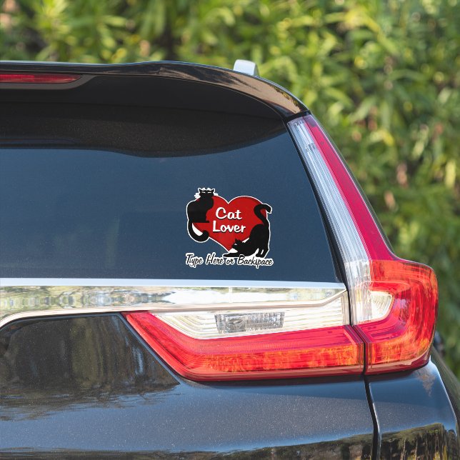 Cat Stickers Personalised Cat Lover Decal Stickers (Car Side)