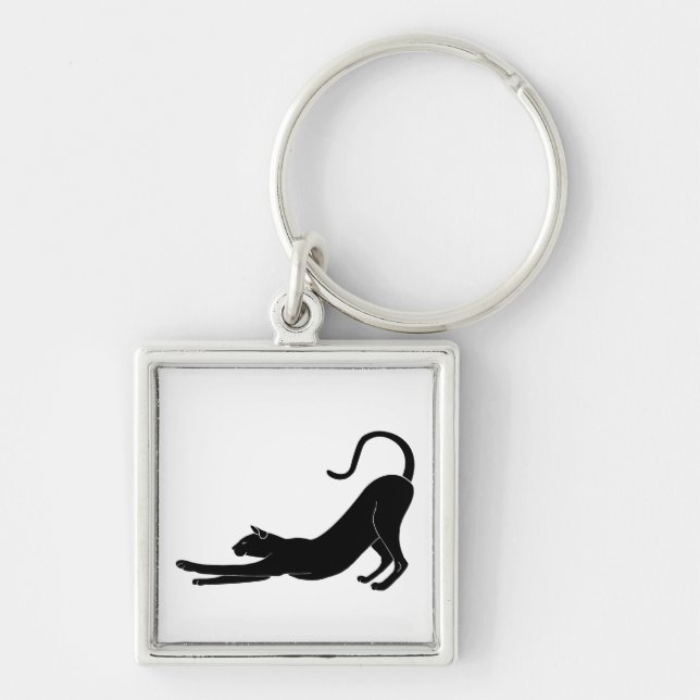 Cat Stretching Key Ring (Front)