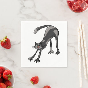Cat Stretching Paper Napkins