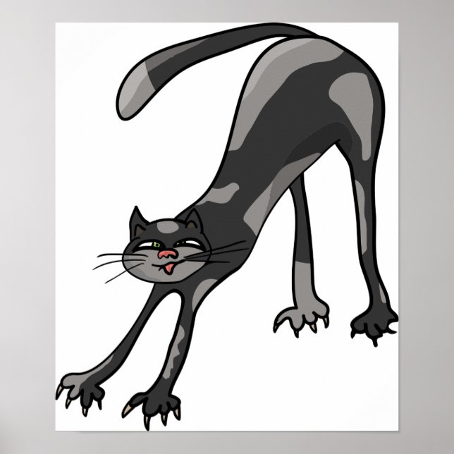 Cat Stretching Poster (Front)