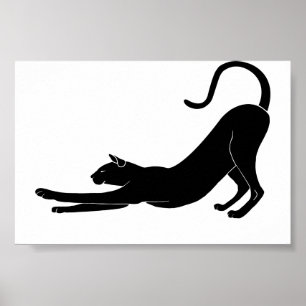 Cat Stretching Poster