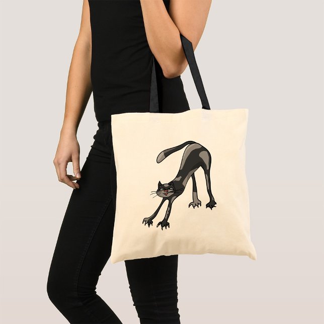 Cat Stretching Tote Bag (Creator Uploaded)