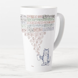 Cat Strong Coffee Latte Mug