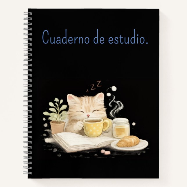 cat study notebook (Front)