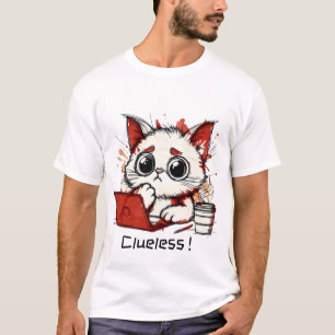 Cat Studying Clueless ! T-Shirt