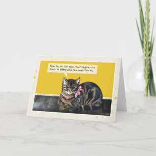 Cat "Stupid Illness" Card