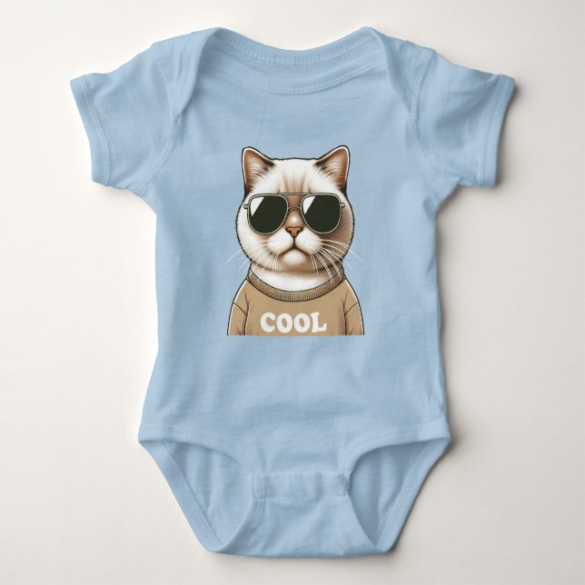 Cat style baby bodysuit (Front)
