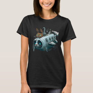 Cat Submarine Chimera  Cat Submarine Kids T-Shirt