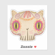 Cat Sugar Skull Catrina - Day of the Dead
