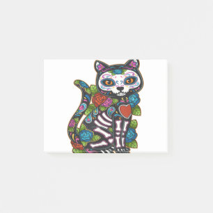 Cat Sugar Skull Mexico Calavera Dia De Los Muertos Post-it Notes