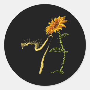 Cat Sunflower Gifts For Cat Lovers, Cat Mum, Cat L Classic Round Sticker