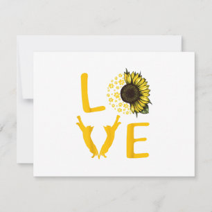 Cat Sunflower Gifts For Cat Lovers Cat Mum RSVP Card