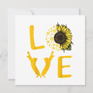 Cat Sunflower Gifts For Cat Lovers Cat Mum Thank You Card