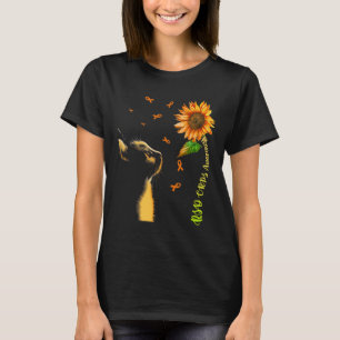 Cat Sunflower Rsd Crps Awareness  T-Shirt