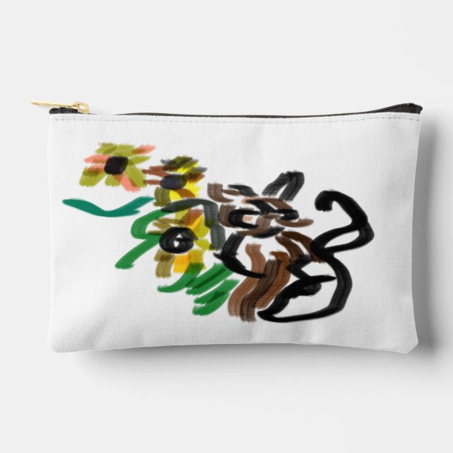 Cat sunflowers  accessory pouch (Front)