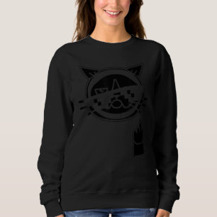 Cat Sunglasses Finger Cat Flipping Off Sweatshirt