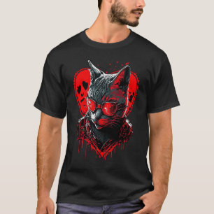 Cat Sunglasses Heart Cute Kitten Kitty Cat 2 T-Shirt