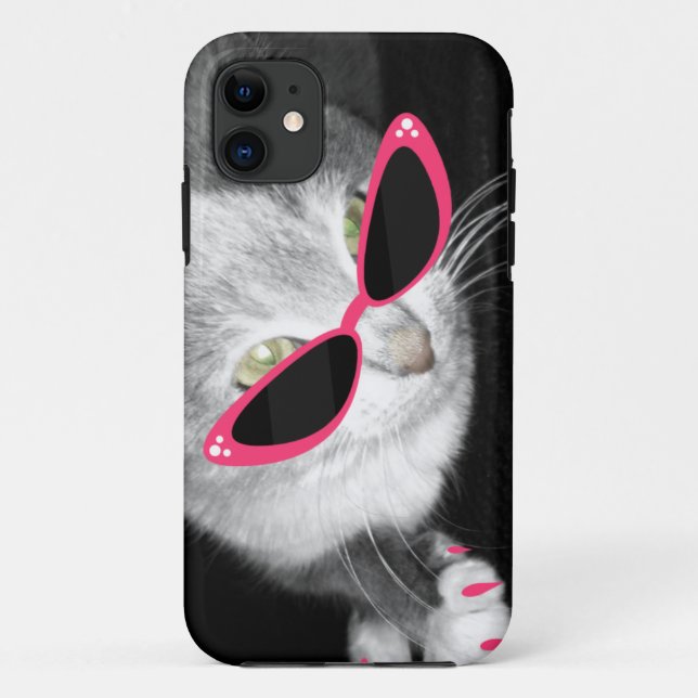 Cat Sunglasses i Phone 5 Case (Back)