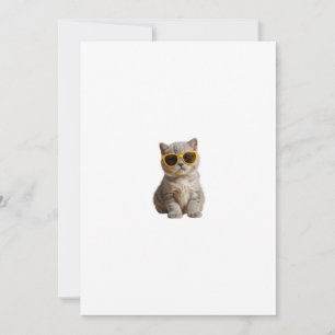cat sunglasses invitation