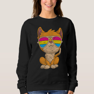 Cat Sunglasses Pansexuality Flag Lgbt Pride Pansex Sweatshirt