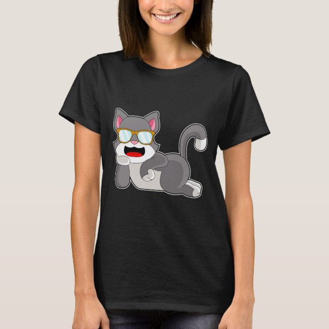 Cat Sunglasses T-Shirt (Front)