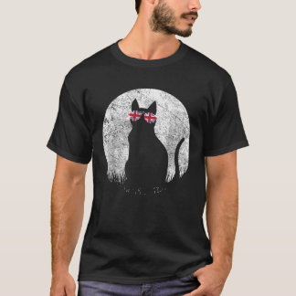 Cat Sunglasses UK British Flag England Pet Cats Fe T-Shirt