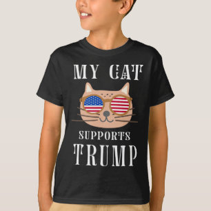 Cat Supports Trump 2024 Take America Back Election T-Shirt