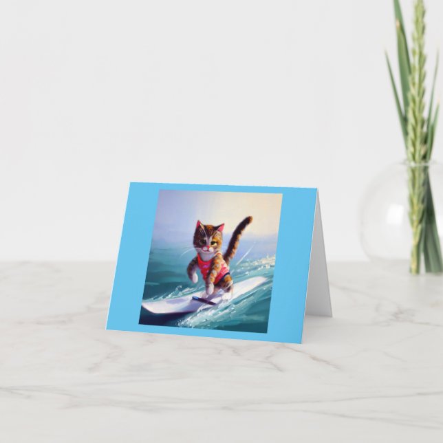 Cat Surfing Card (Front)