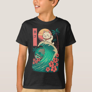 Cat Surfing Japanese _1 T-Shirt
