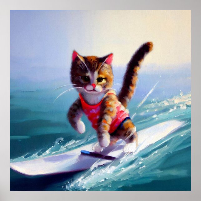 Cat Surfing Poster (Front)
