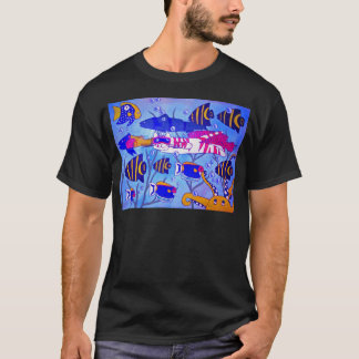 Cat Swimming with Fish T-Shirt