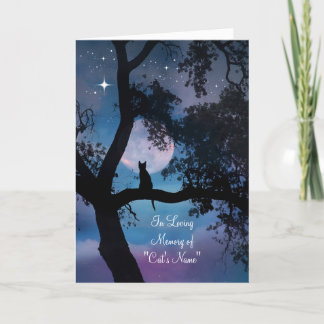 Cat Sympathy, Custom Name for Cat, Sympathy Card