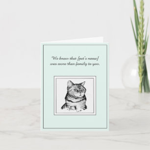Cat Sympathy Folded Greeting Card