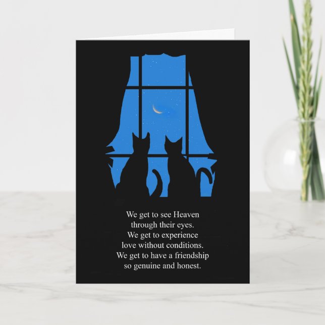 Cat Sympathy Loss of Cat Heartfelt Words Card (Front)