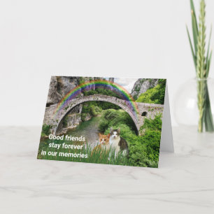 Cat Sympathy / Rainbow Bridge Poem Card