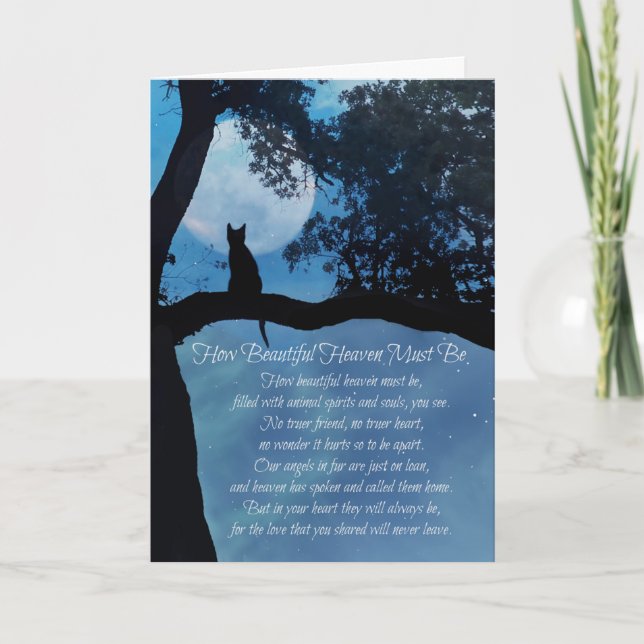 Cat Sympathy with Spiritual Poem Card (Front)
