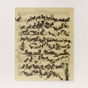 Cat Symphony by Moritz von Schwind Jigsaw Puzzle