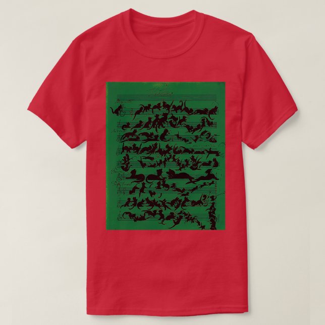 Cat Symphony Graphic T-Shirt (Design Front)