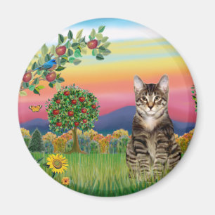 Cat (Tabby1) - Bright Country Magnet