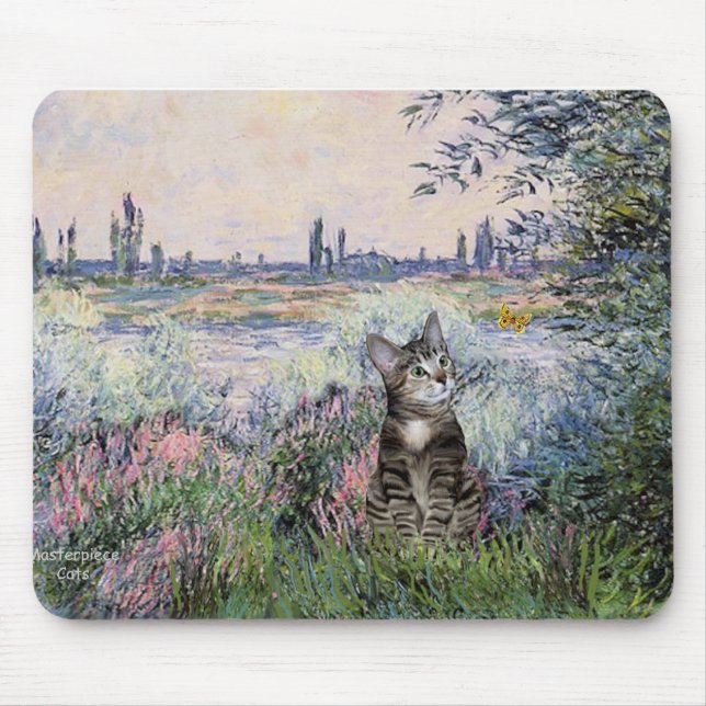 Cat (Tabby 2) - By the Seine Mouse Mat (Front)