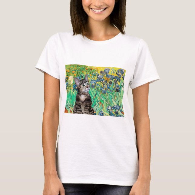 Cat (Tabby 2) - Irises T-Shirt (Front)