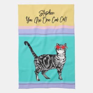Cat Tabby Pastel Cats Womens Pastel Colors Husband Tea Towel